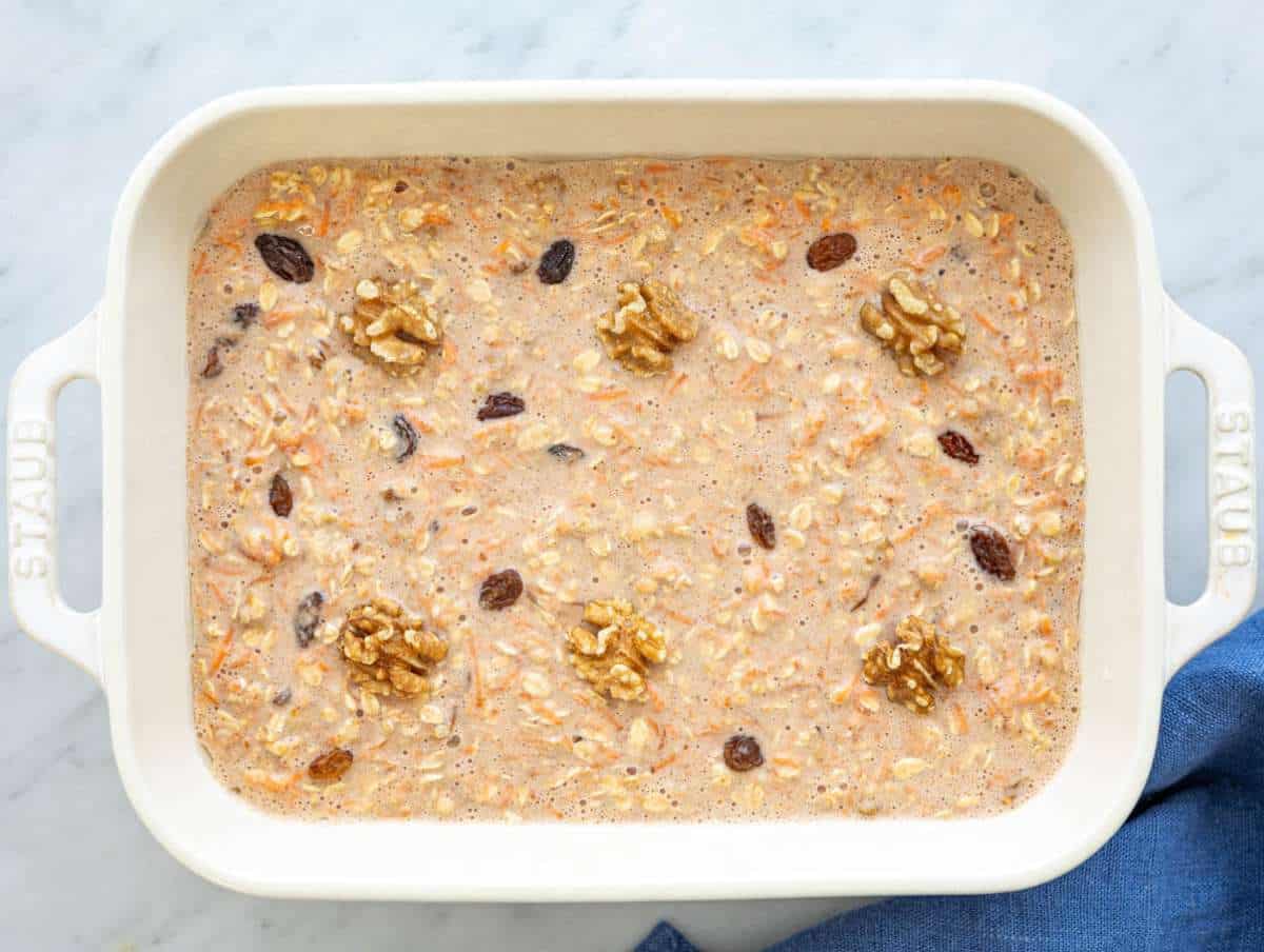 Step 3 Batter spread evenly in baking dish topped with chopped walnuts.