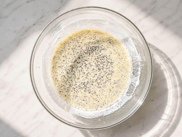 Step 1 Lime yogurt mixture and chia seeds whisked together in bowl.