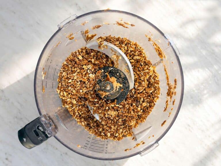 Step 1 Oats and raisins pulsed into date mixture.