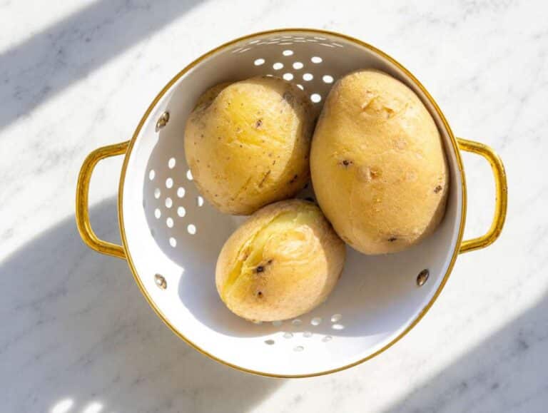Step 1 Potatoes boiling in a large pot until fork-tender.
