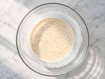 Step 1 Rolled oats mixed into banana yogurt mixture.