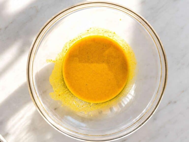 Step 1 golden turmeric dressing whisked until smooth in a large mixing bowl.