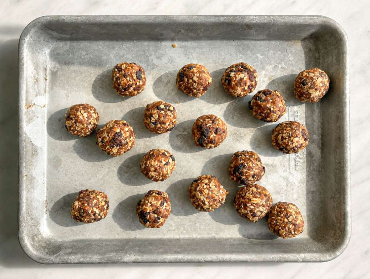 Step 2 Fresh oatmeal raisin energy balls ready to enjoy.