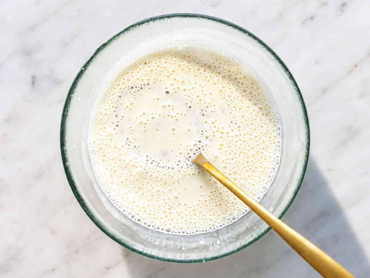 Step 2 Yogurt dressing mixed with garlic, lime, and spices.