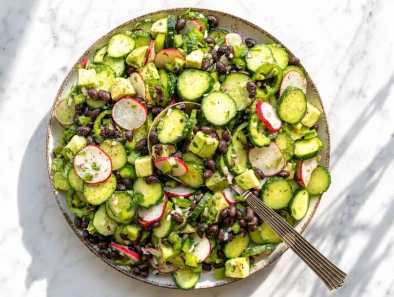 Step 3 Mexican cucumber salad finished with Tajín and ready to serve.