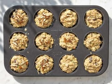 Step 3 Muffin batter mixed and portioned into pan.