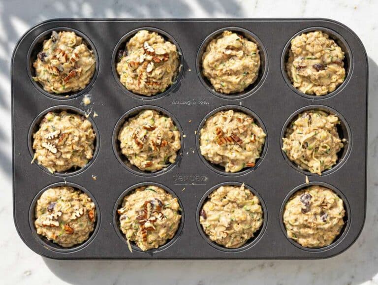Step 3 Muffin batter mixed and portioned into pan.