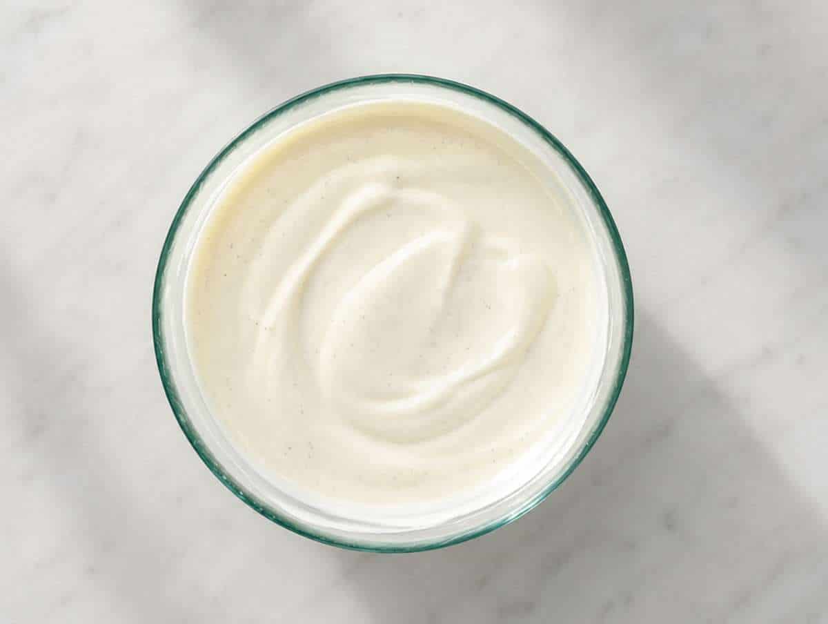 Step 3 Vanilla yogurt topping stirred until smooth and creamy.
