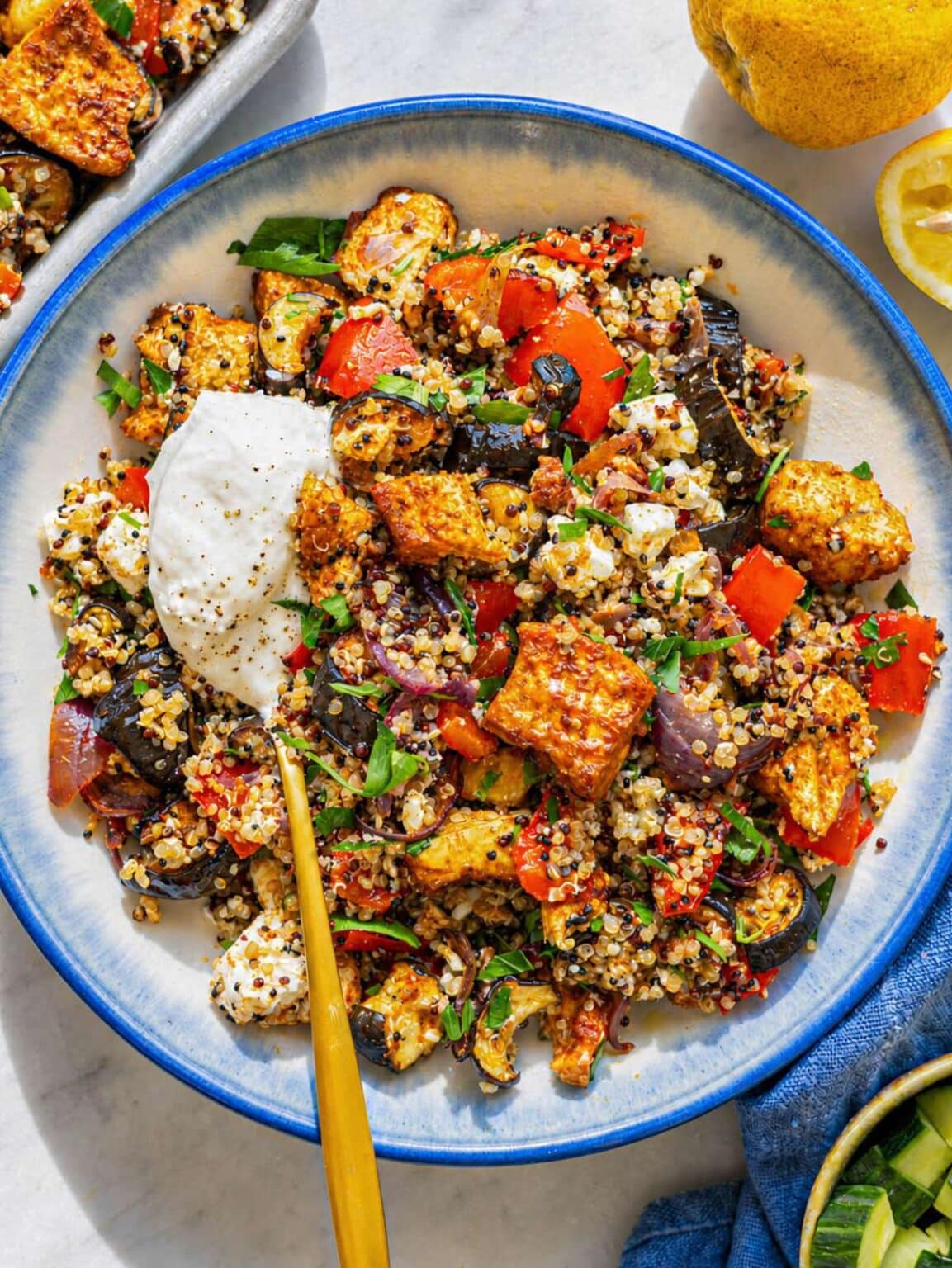 Tofu Shawarma Bowl (Easy Sheet Pan Dinner) - The Plant Based School