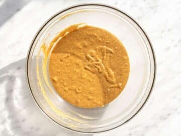 Step 1 Mashed bananas mixed with peanut butter, egg, honey, and vanilla until smooth.