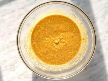 Step 2 Mashed bananas whisked with peanut butter, honey, egg, vanilla, and cinnamon.