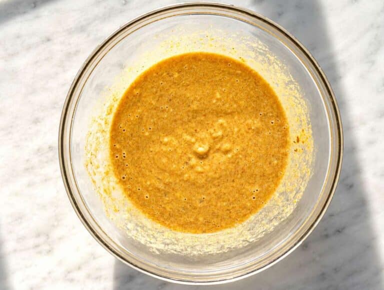 Step 2 Mashed bananas whisked with peanut butter, honey, egg, vanilla, and cinnamon.