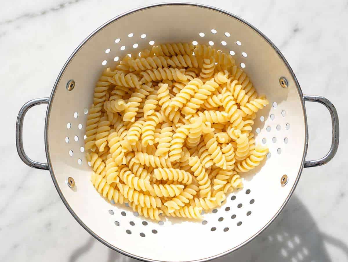Step 2 Short pasta boiled in salted water until perfectly al dente