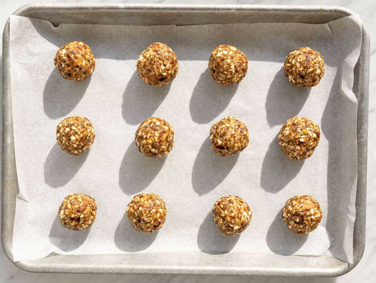 Step 3 rolled energy ball mixture into smooth round balls.