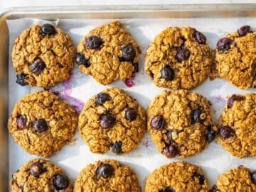 Step 4 Freshly baked blueberry oatmeal cookies cooling until firm and lightly golden.