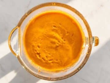 Step 2 Roasted peppers, beans, walnuts, garlic, and broth blended until creamy.