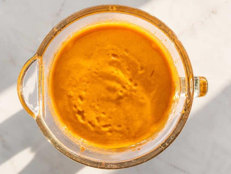 Step 2 Roasted peppers, beans, walnuts, garlic, and broth blended until creamy.