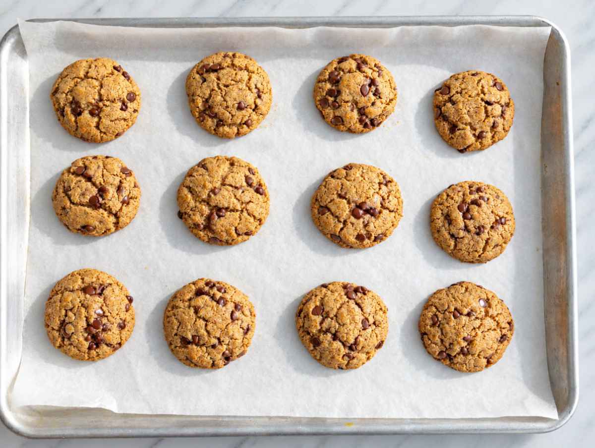 Step 3 Freshly baked cookies with golden edges and soft crinkled centers.