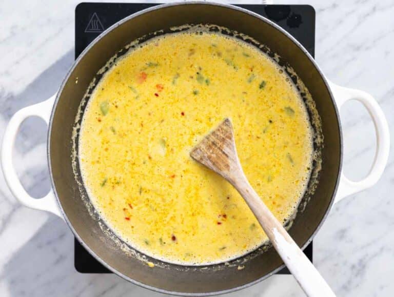 Step 3 White bean soup blended with tahini, lemon juice, and zest.
